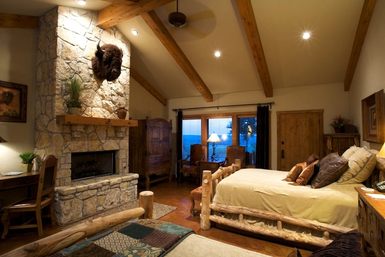 wildcatter ranch resort & spa - cabin bedroom.webp