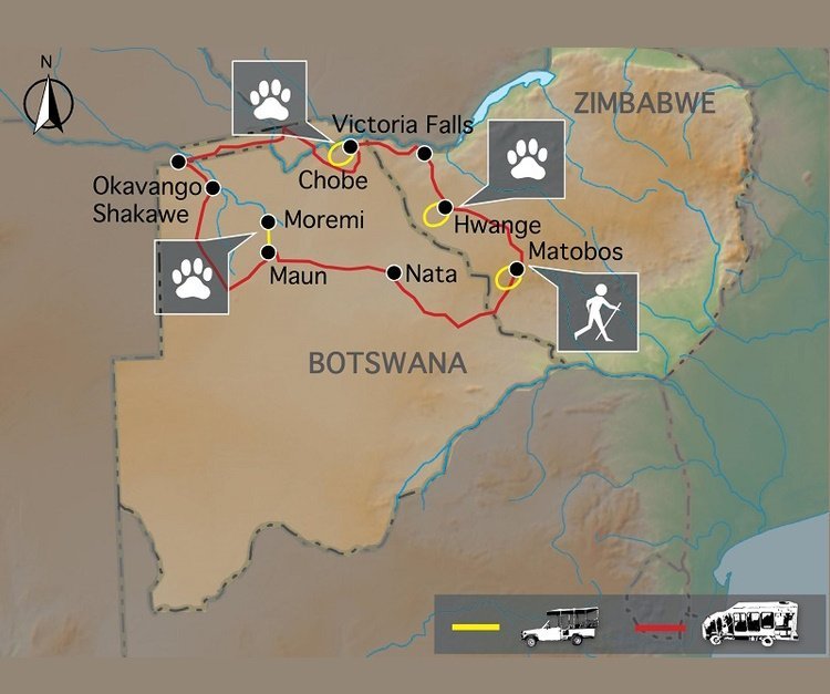 groepsreis afrika botswana zimbabwe namibie in de voetsporen van de olifant landkaartje.jpg