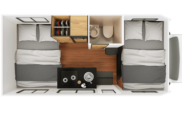 cruise america cruise canada type camper c21 floorplan night.webp