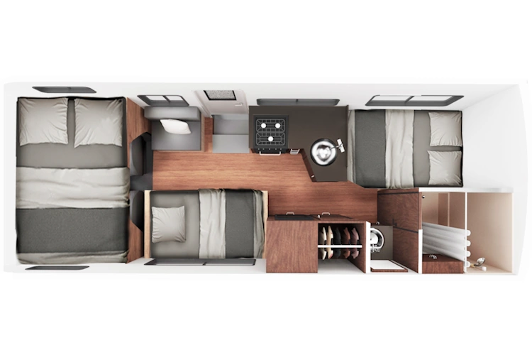 cruise america cruise canada type camper c25 floorplan night.webp